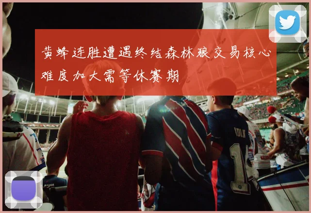 黄蜂连胜遭遇终结森林狼交易核心难度加大需等休赛期